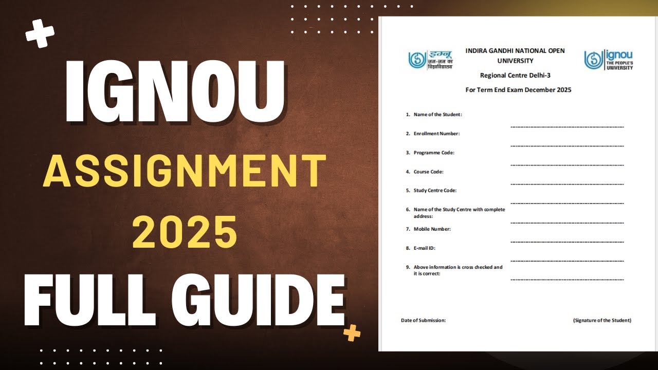 How to Write & Submit IGNOU Handwritten Assignment | Step by Step Guide 2025