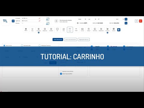 Tutorial Travellink RBC Tur - Função Carrinho