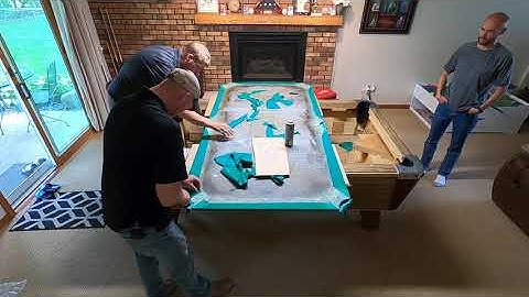 Replace cloth and rails on Valley Pool Table