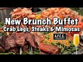 New brunch buffet crab legs steaks  mimosas  ayce buffet at palms