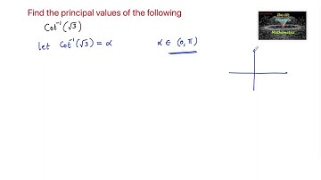 Find the principal value of cot⁻¹(√3)|CBSE|NCERT|Inverse Trigonometric Functions|12|2022-23|VSAQ|