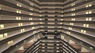 Nighttime Ride on the Famous High-Rise Elevators - Atlanta Marriott Marquis - Atlanta, GA