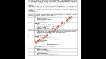 BG.2nd semester syllabus socology minor course Kashmir University