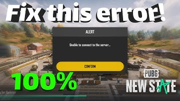 Pubg New state unable to connect to the server - 100% fix pubg new state error