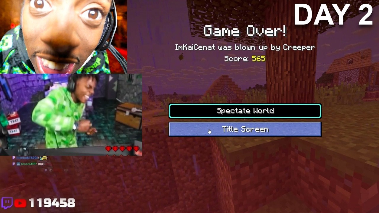 KAI X SPEED MINECRAFT MARATHON BEATING ALL BOSSES *HARDCORE* DAY 2 PART 1