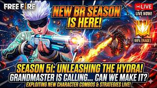 SEASON 51 IS HERE! 🔴 GRANDMASTER PUSH ONLY! (No Sleep) 🏆 | Garena Free Fire