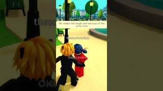 When Cat Noir Confesses His Love To Ladybug (Miraculous Roblox Meme) #shorts