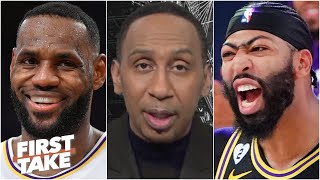 Stephen A.: LeBron's extension is a bigger deal than AD's 5-year deal with the Lakers | First Take