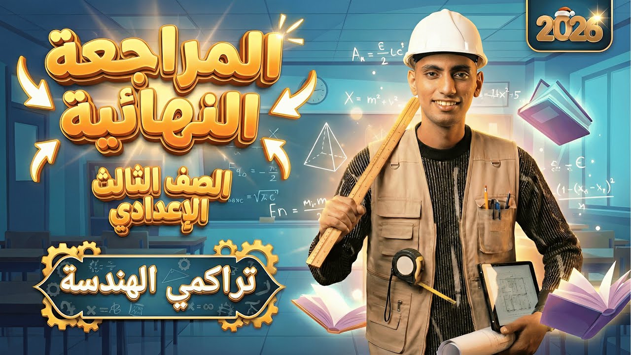 الأسئلة التراكمية التي لن يخرج عنها امتحان الهندسة! 🔥 تالتة إعدادي 2026 😱 مراجعة ليلة الامتحان