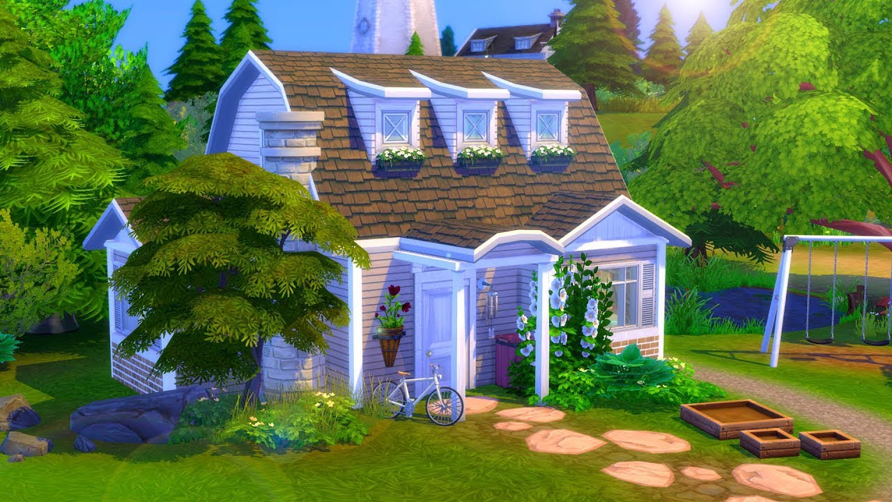 SINGLE MOM COTTAGE // Sims 4 Speed Build - YouTube