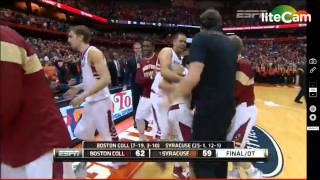 BC Basketball Defeats #1 Syracuse   Final Seconds