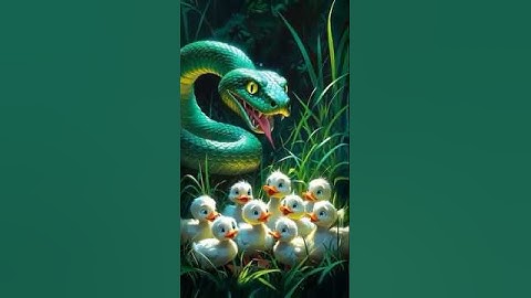 "Brave Mama Duck Stands Up to a Snake to Save Her Ducklings"