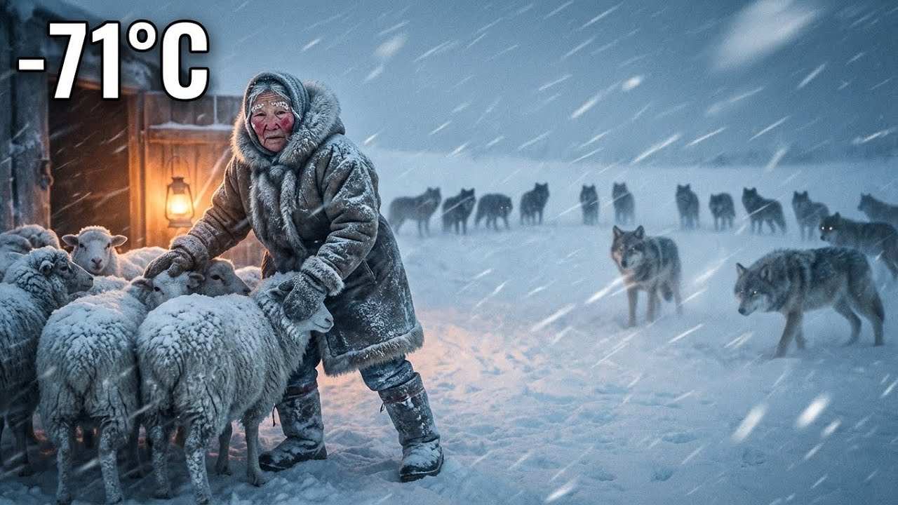 91-Year-Old Woman vs countless Wolves to Save Her Snowy Sheep at -71°C | Yakutia Survival