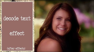 decode text | after effects tutorial