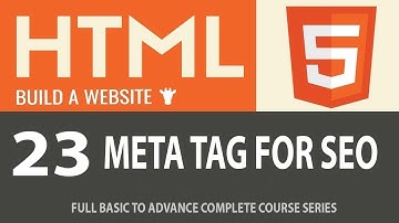 HTML 5 META TAG (SEO ADVANCE) || LECTURE 23