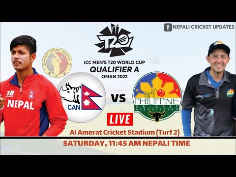 Nepal vs Philippines  ||  ICC T20 World Cup 2022 Qualifier Match Live