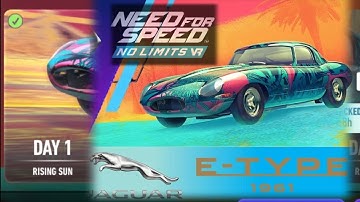 NFS No Limits  West End Waves Rising Sun Day -1 +Jaguar  E-Type Lightweight #gameplay #youtube #kb