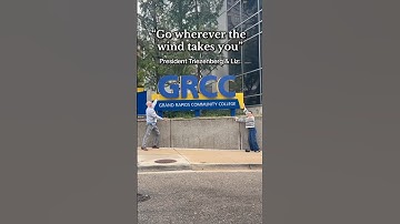 Just two Raiders letting the wind guide the way 🌬️💙💛 #GRCC #GrandRapidsCommunityCollege