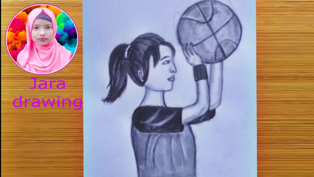 How to draw a girl playing volleyball ||Easy sketches for beginners|simple pencil drawing tutorial