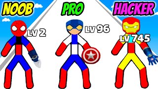 Stickman Up! - NOOB vs PRO vs HACKER screenshot 4