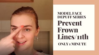 Reduce FROWN LINES between EYEBROWS | Model Depuff Series | 1 Min | Anna-Veronika Meyer