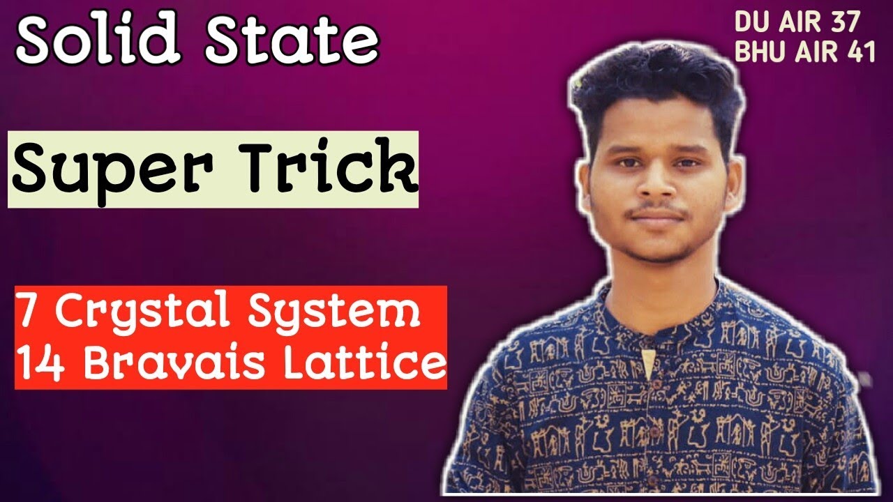 All 7 crystal system trick and 14 Bravais lattice solid state for ...