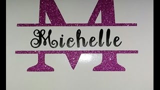 How to design a split monogram on a cricut
