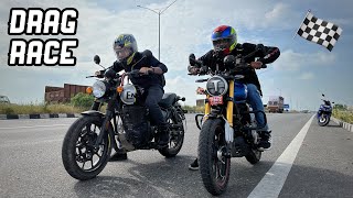 Re Hunter 350 Vs Tvs Ronin 225 Drag Race - Top Speed Test - Hunter 350 Vs Ronin 225