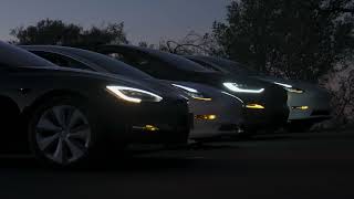 Tesla Fleet S3XY Light Show New 2022 4K