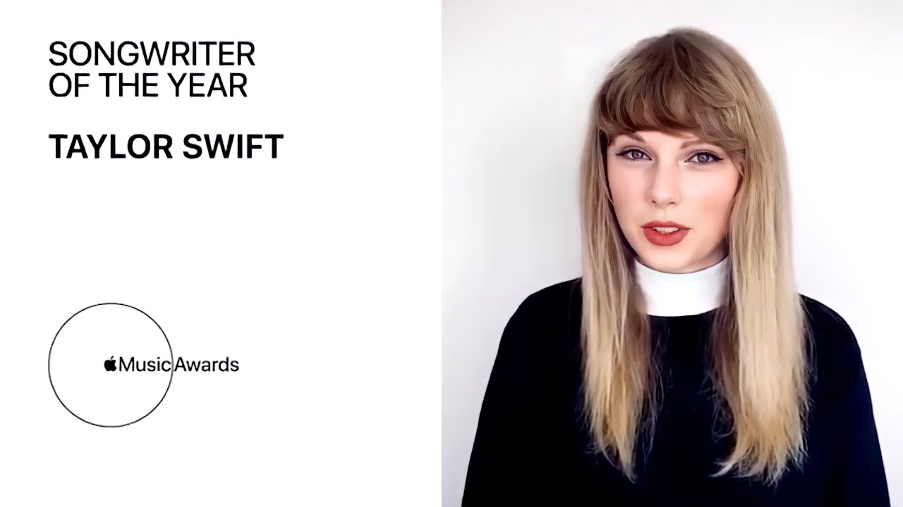2020 Apple Music Awards “Songwriter of the Year” Taylor Swift YouTube