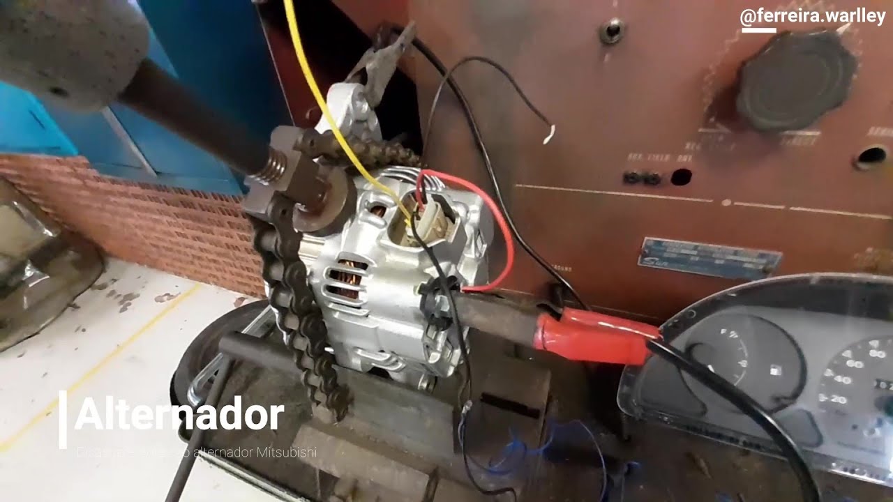 Ligação Alternador Mitsubishi -P02- Luz de bateria acesa- Teste de funcionamento by Warlley Ferreira