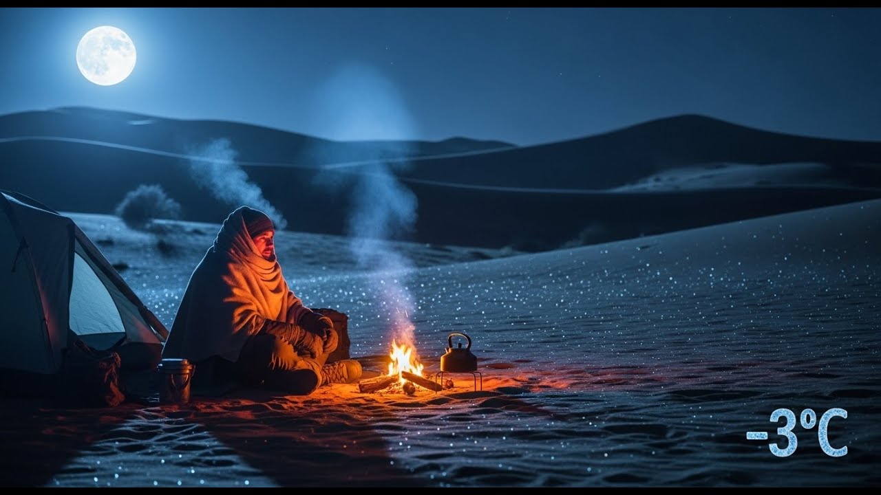 24 Hours in the Sahara Winter Nights | Surviving Freezing Deserts