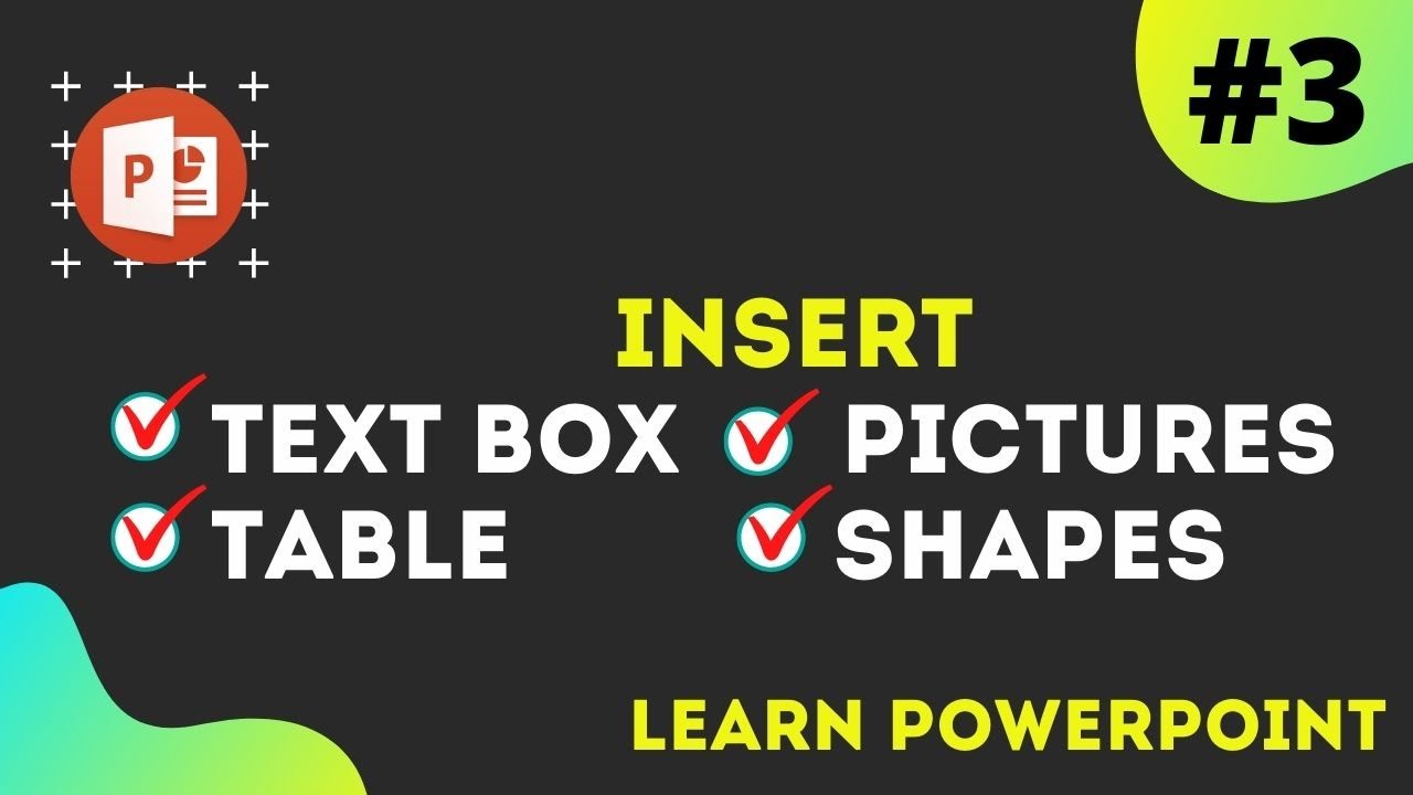 #3 How to Insert Textbox, Picture, Table and shapes in #PowerPoint in Urdu/Hindi