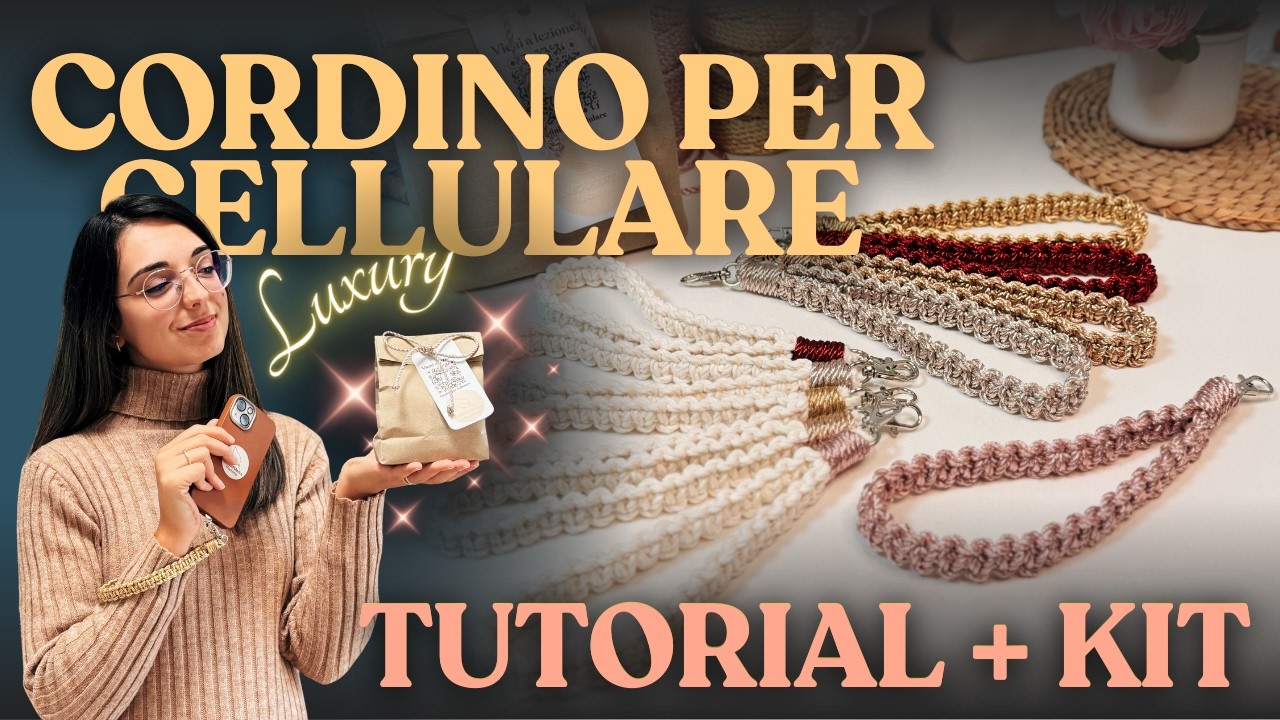 Regalo perfetto fatto in casa? TUTORIAL + KIT cordini per cellulare di Macramè ✨