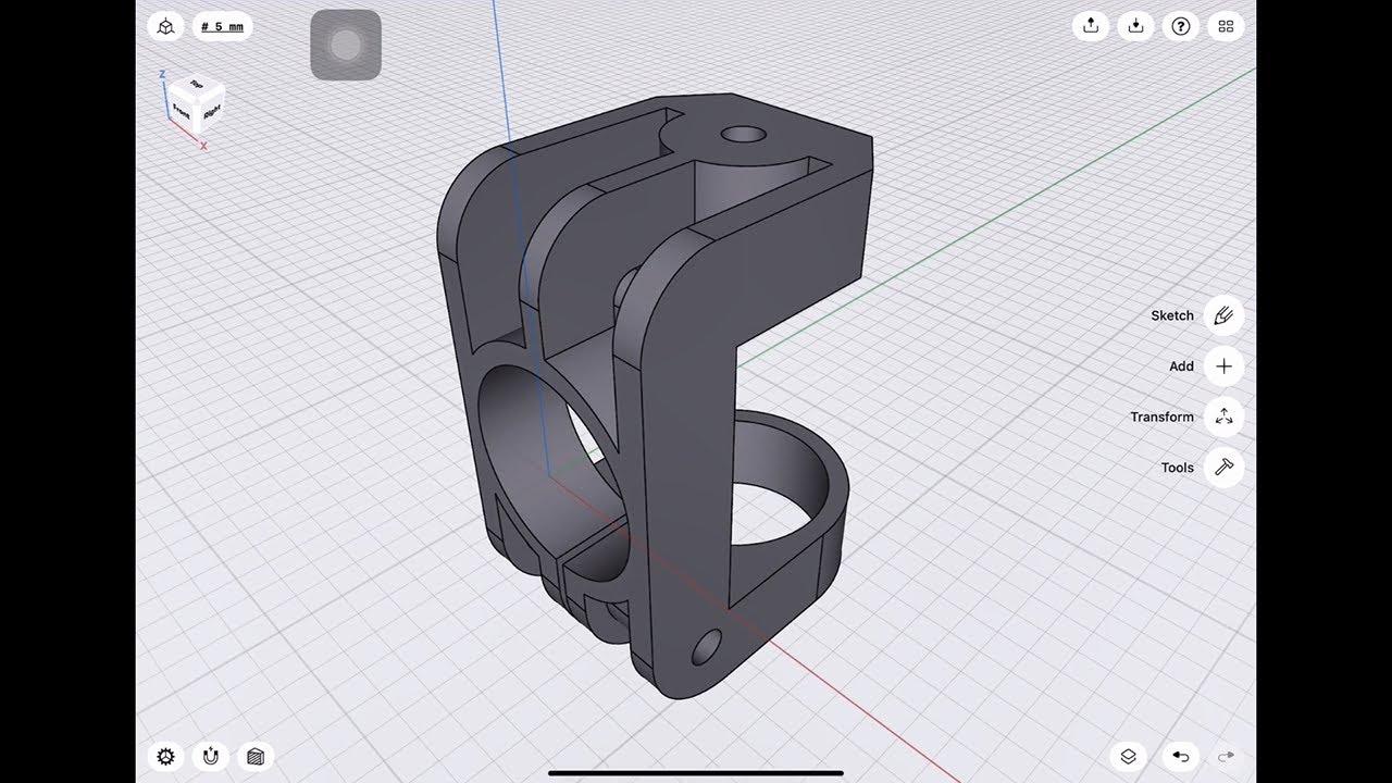 Mounting Platform  2D to 3D drawing 207