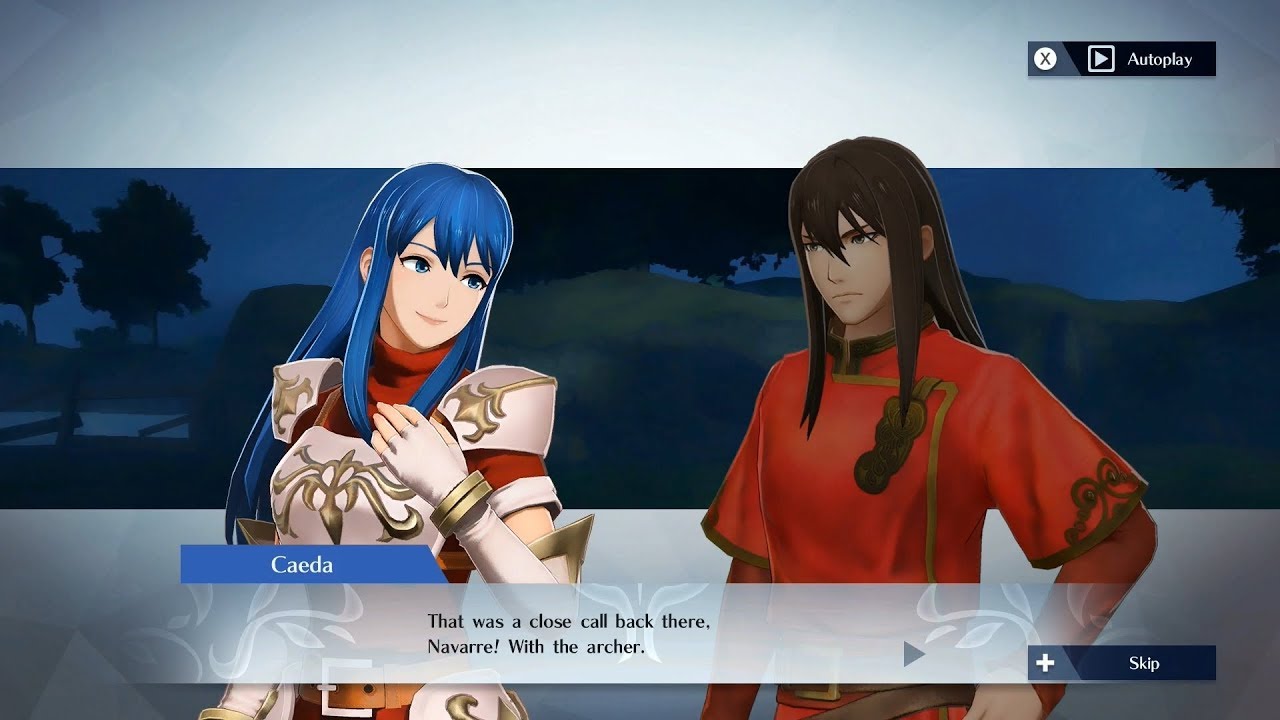 Fire Emblem Warriors - Caeda & Navarre Support Conversation