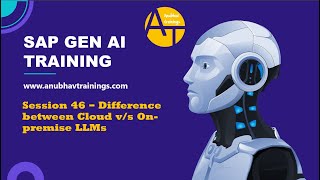 46 SAP Generative AI – AI Cloud vs On-Premise LLMs | Architecture, Cost & Security