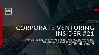 Corporate Venturing Insider #21: Xin Ma @ Total Carbon Neutrality Ventures with Nicolas Sauvage