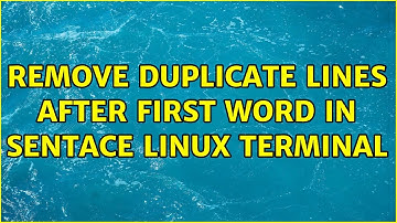 remove duplicate lines after first word in sentace linux terminal