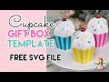 DIY 3D Cupcake - Free SVG Gift Box Template - 6-YEAR ANNIVERSARY!!