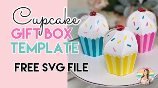 DIY 3D Cupcake - Free SVG Gift Box Template - 6-YEAR ANNIVERSARY!!