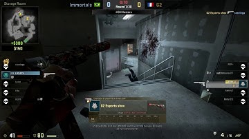 G2 Shox INCREDIBLE 1 TAP FLICK 1v2 clutch vs Immortals Overpass @ Dreamhack Malmo 2017