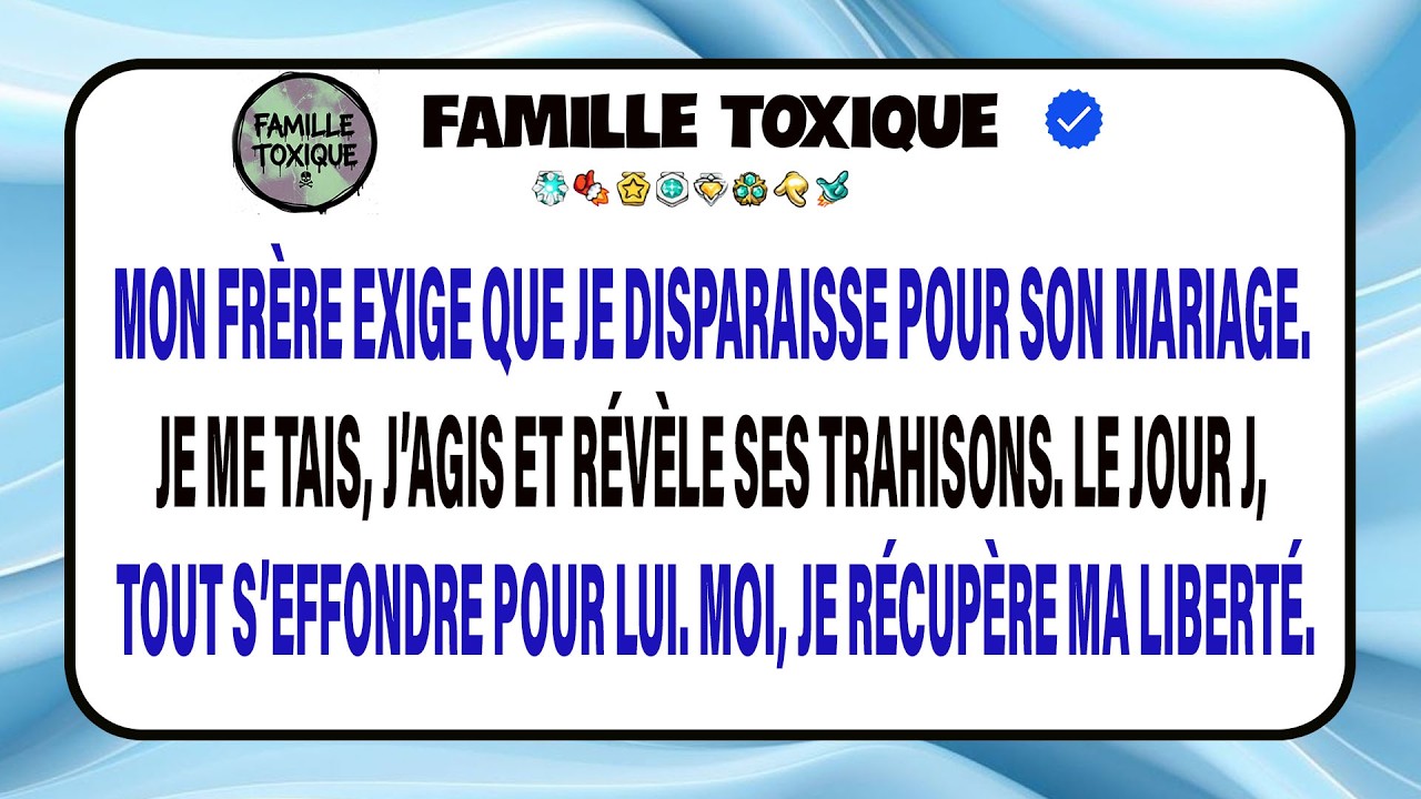 Pour Mon Mariage, Mon Frère Exige Que Je Disparaisse, Alors J’exauce Son Vœu Sans Me Retourner.