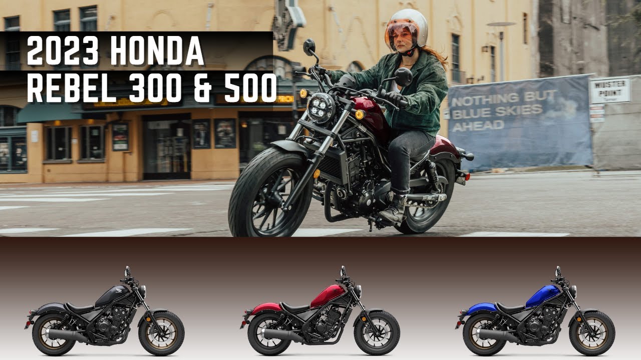 2023 HONDA REBEL 300 & 500 #review #trending - YouTube
