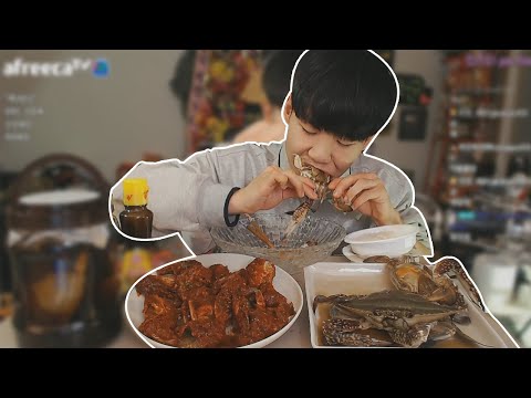 암꽃게 간장게장 양념게장 <strong>공기밥</strong> 비벼서 먹방!!_MukBang [파투]