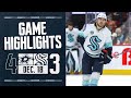 Seattle Kraken at Dallas Stars | 12/18 Game Highlights