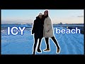 พาชม ICY beach 🥶 ทะเล ชายหาด กลายเป็นน้ำแข็ง 5 ปีมี 1 ครั้ง 🤍💙 || Nuchiona