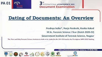 Dating of Documents : An Overview : Paper 1