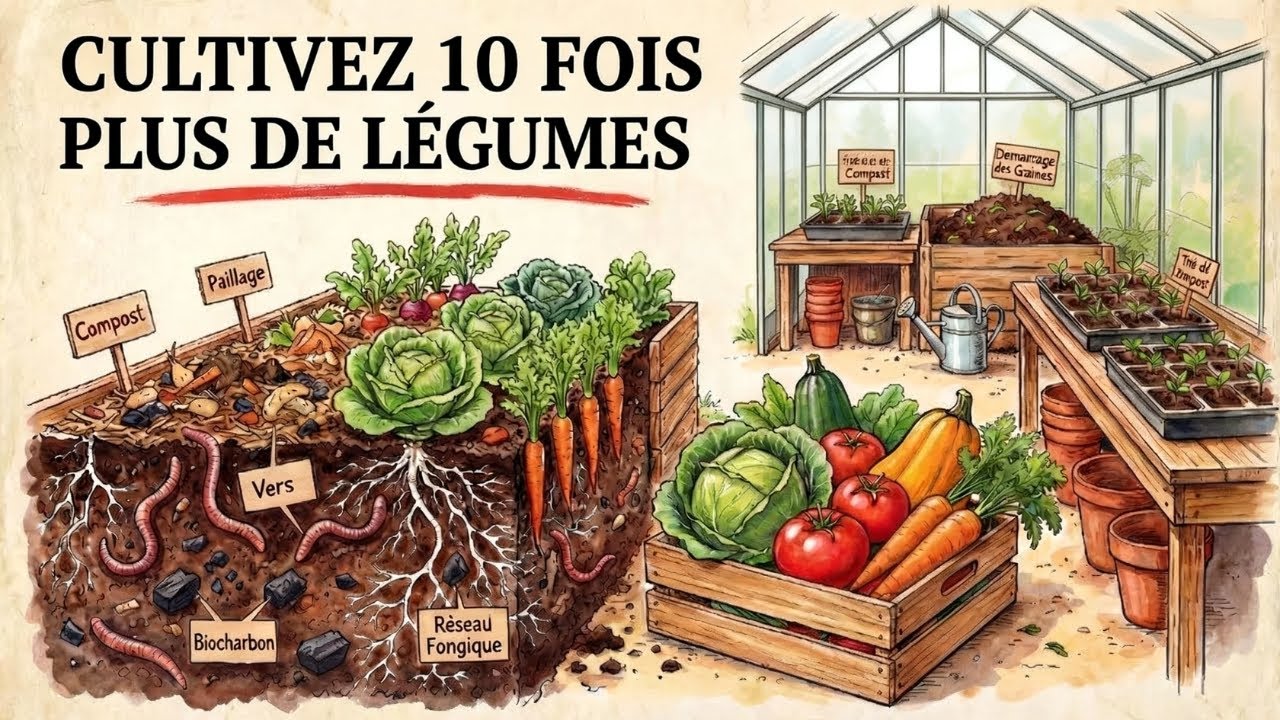 Comment construire un sol vivant qui fait pousser des légumes géants sans engrais...
