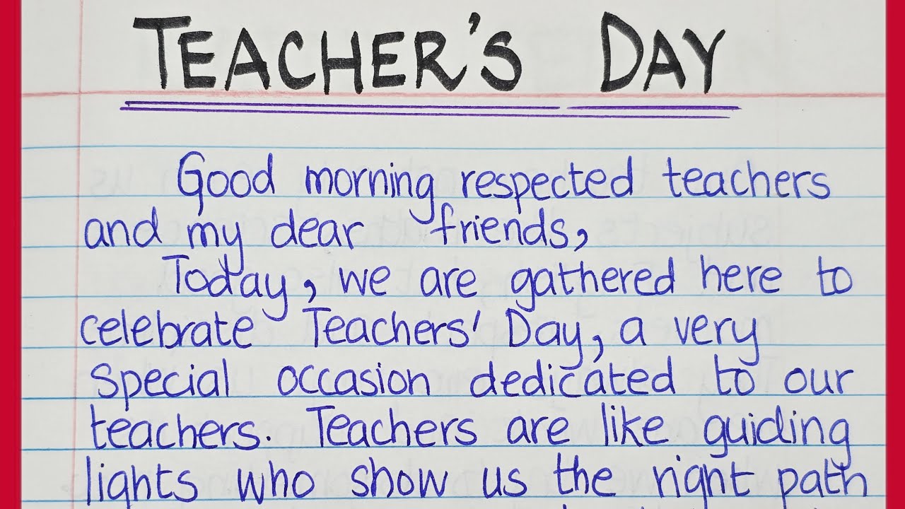 Teachers Day Essay Writing || Teachers Day Essay In English || Paragraph on teachers day